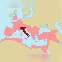 De Romeinse provincie Italica in het Romeinse Rijk. Kaart: Wikipedia.