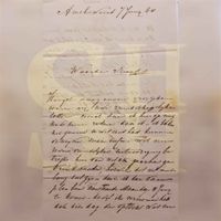 Persoonlijke brief van Hendrik Bosch aan zijn achterneef en vriend bestemd in Roermond baron Michiels van Kessenich. Geschreven op zondag 7 juni 1868 (1). Bron: Historisch Centrum Limburg.