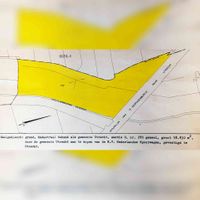 In geel gearceerd de gronden die in 1968 door de gemeente Utrecht van de Nederlandse Spoorwegen werden aangekocht om de nieuwbouwwijk Utrecht Lunetten te ontwikkelen. Op dit perceel staat boerderij De Ketel aan 'Tussen de Rails' 1 en 3. Bron: Het Utrechts Archief, 1007-3 13385.
