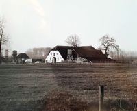 Gezicht op de boerderij De Boeije (Vossegatsedijk 2) te Bunnik, uit het zuidoosten in maart 1987. Bron: Het Utrechts Archief, 1338.