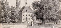 Gezicht op de voorgevel van huis Drakestein in 1888. Bron: Regionaal Archief Zuid-Utrecht (RAZU), 400, 67540, 12.