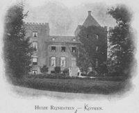 Kassteel Rhijnestein in 1895-1905 op een prentbriefkaart. Bron: Regionaal Archief Zuid-Utrecht (RAZU), 236, 6524, 47.