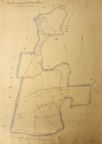Kaart van de gemeente Oud-Wulven met de buurten, Oud-Wulven en Waijen, Slagmaat, Heemstede, de Grote Koppel en de Kleine Koppel en Maarschalkerweerd in de periode 1818-1858. Bron: Regionaal Archief Zuid-Utrecht (RAZU), 353.