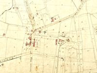 Kadasterkaart van het gedeelte Lage Vuursche in 1832. Bron: Rijkdienst voor het Cultureel Erfgoed (RCE) te Amersfoort.