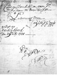 Nota van Ludovicus Iven voor een tuinaanleg gedateerd 29 juli 1735. Bron: Het Utrechts Archief, 1010.