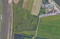 Luchtfoto van Nieuwegein Bedrijventerrein Het Klooster Vuylcop anno 2018. Linksonder van het midden op de foto het terrein waar tot het midden van de zeventiende eeuw het Oude Kasteel Heemstede stond. Foto: Google Maps. Het terrein, gelegen aan de Vuylcop, als vanouds genaamd 