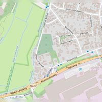 Locatie Algemene Begraafplaats Onder de Bomen te Renkum, Gelderland. Kaart: Openstreetmap.org.