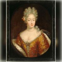 Portret van een vrouw, mogelijk Elisabeth Wilhelmina van Nassau-Odijk (1671-1729). Echtgenote van Maurits Lodewijk van Beverweerd in 1680-1699. Bron: Rijksdienst voor het Cultureel Erfgoed (RCE), objectnummer: C286.