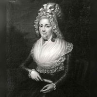 Portret van Johanna Henrietta Antonia Martens - Strick van Linschoten, geboren 1769, echtgenote van David Johan Martens, overleden 1837. (Portret in 1800). Bron: Het Utrechts Archief, catalogusnummer: 105654.
