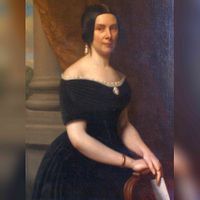Jkvr. Cornelia Sara Wilhelmina Antoinette Strick van Linschoten (1806-1855). Naar een origineel portret dat zich in kasteel Renswoude bevindt. Naar een foto van Peter de Jong, Schipluiden.