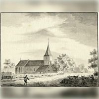 Gezicht op het dorp Werkhoven in 1752. Bron: Het Utrechts Archief, catalogusnummer: 200929.