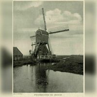 Gezicht op de watermolen aan de Winkeldijk in de Polder Winkel of Tachtig Morgen te Abcoude (gemeente Abcoude-Baambrugge) in 1919. Bron: Het Utrechts Archief, catalogusnummer: 6443.