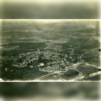 De stad Wijk bij Duurstede vanuit het zuiden gezien in de periode 1930-1950. Bron: onbekend.