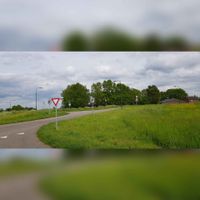 Zicht op de Binnenweg vanaf de inprikker bij de zuidoostelijke Rondweg met links de tourrit naar de Rietdijk toe in 2021. Foto: Sander van Scherpenzeel.