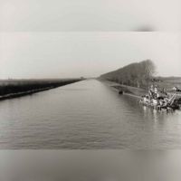 Zicht op het Amsterdam-Rijnkanaal in de periode 1985-1995. Bron: onbekend.