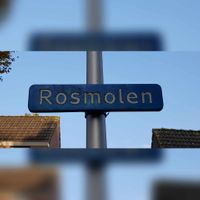 Foto van straatnaambord 'Rosmolen' in 2021. Foto: Sander van Scherpenzeel.