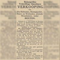 In maart 1939 werden de boerderij De Meern, Kortland en nog een andere boerderij verkocht door Gerard Frans Wttewaall ten overstaan van notaris Buurma te Houten. Bron: Delpher.nl.
