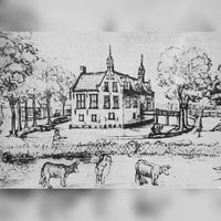 Kasteel Oud-Amelisweerd gezien in de 17e eeuw?. Bron: Het Utrechts Archief, 635.