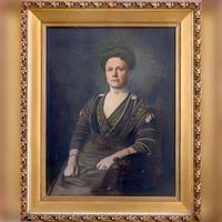Portret van Lucia Anna Maria Blankenheijm (1869-1943), echtgenote van jhr. Jan Willem Marie Bosch van Oud-Amelisweerd (1860-1941), Portret bevindt zich in particulier bezit.