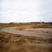 Een bouwweg in de nieuw te bouwen buurt in De Campen in 19891-990. Bron: Regionaal Archief Zuid-Utrecht (RAZU), 353.