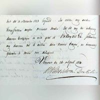 Brief van 26 april 1830 waarbij Paulus Willem Bosch van Drakestein een lidmaatschap aanvraagt bij het Ridderschap van Utrecht. Bron: 96-2.