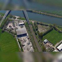 Luchtfoto gezien vanuit het zuidoosten op de Staatslijn H (Utrecht-'s-Hertogenbosch) in 2019 over het Amsterdam-Rijnkanaal. Foto: Slagboom en Peeters Luchtfotografie B.V..