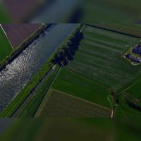 Luchtfoto gezien vanuit het oosten met links het Amasterdam-Rijnkanaal, met rechts daarnaast een gedeelte van de Oude Goyerwetering in 2019. Foto: Slagboom en Peeters Luchtfotografie B.V..