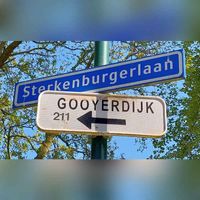 Straatnaambord 'Sterkenburgerlaan' bij de Gooyerdijk in Driebergen-Rijsenburg in juni 2023. Foto: Sander van Scherpenzeel.