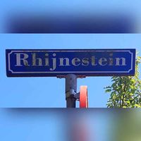 Straatnaambord 'Rhijnestein' in Cothen in juni 2023. Foto: Sander van Scherpenzeel.