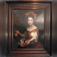 Portret van een jonge dame (vermoedelijk) lid van de familie Van Westrenen van Tiellandt in de achttiende eeuw. Bron: Huis van het Boek.