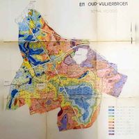 Hoogtelijnenkaart van het Waterschap Vechter- en Oudwulverbroek uit ca. 1950. Bron: onbekend.