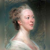 Isabelle Agneta Elisabeth van Tuyll van Serooskerken (Belle van Zuylen) in 1766. geschilderd door Maurice Quentin de La Tour (1704–1788).